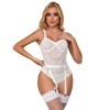 SUBBLIME - 954284 BODY AVEC CHAÎNES + PORTE-JARRETELLES BLANC S/M SUBBLIME BODIES
