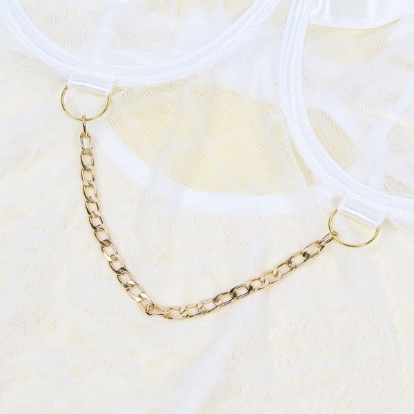 SUBBLIME - 954291 BODY COM CORRENTES + CINTO SUSPENSOR BRANCO L/XL CORPOS SUBBLIME