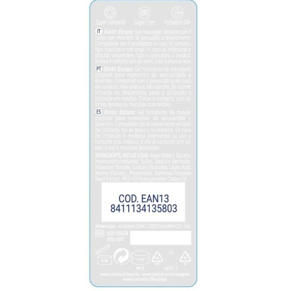 CONTROL - LUBRICANTES 2 EN 1 MASAJE Y PLACER EXÓTICO 200 ML CONTR