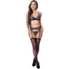 LIVCO CORSETTI FASHION - SOUTIEN-GORGE + PORTE-JARRETELLES + CULOTTE KEILA LC 20245 NOIR L/XL LIVCO CORSETTI SETS