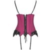 LIVCO CORSETTI FASHION - AGRAFENA CF 90436 CORSET + TANGA BORDEAUX S/M LIVCO CORSETTI CONJUNTOS