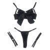 SUBBLIME - 955205 ENSEMBLE SOUTIEN-GORGE AVEC NŒUD NOIR RÉGLABLE L/XL SUBBLIME SETS