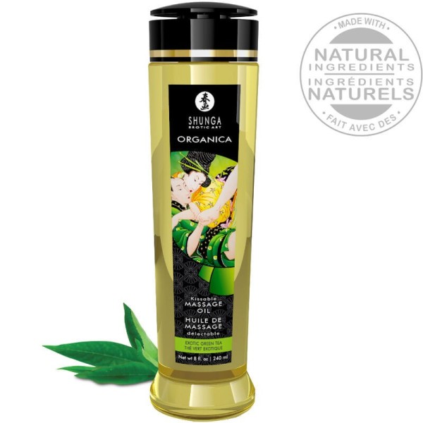 SHUNGA - ACEITE DE MASAJE TÉ VERDE ORGÁNICO 240 ML SHUNGA OILS