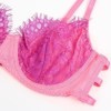 SUBBLIME - 955366 ENSEMBLE SOUTIEN-GORGE AVEC LIGNES DE DENTELLE ET JARRETELLES ROSE ET VIOLET L/XL SUBBLIME SETS