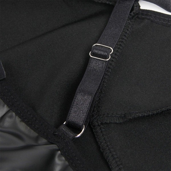 SUBBLIME - 955373 ROBE À BRETELLES EN CUIR NOIR S/M SUBBLIME DRESSES