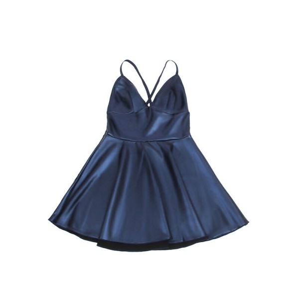 SUBBLIME - 955427 ROBE À BRETELLES EN CUIR BLEU L/XL SUBBLIME DRESSES