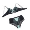 SUBBLIME - 955564 ENSEMBLE SOUTIEN-GORGE À FERMETURE ÉCLAIR EN CUIR VERNI VERT L/XL SUBBLIME SETS