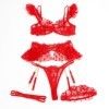 SUBBLIME - 957513 ENSEMBLE SOUTIEN-GORGE ET JARRETELLE EN DENTELLE ROUGE L/XL SUBBLIME SETS