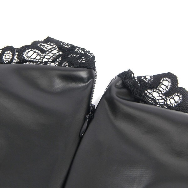 SUBBLIME - 957544 VESTIDO PIEL CUELLO ENCAJE NEGRO S/M VESTIDOS S