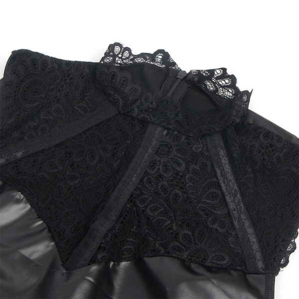 SUBBLIME - 957551 ROBE EN CUIR COL DENTELLE NOIR L/XL SUBBLIME DRESSES