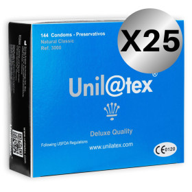 Unilatex Préservatifs Naturels Pack 25x144 - Qualité Premium, Livraison Discrète