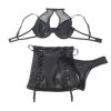 SUBBLIME - 957599 ENSEMBLE SOUTIEN-GORGE ET JUPE EN CUIR NOIR L/XL SUBBLIME SETS