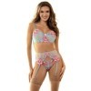SUBBLIME - 957650 CONJUNTO DE SUTIÃ E CINTA-LIGA BORDADO FLOR ROSA L/XL CONJUNTOS SUBBLIME
