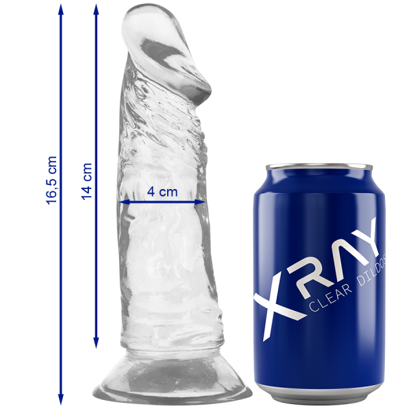 XRAY Clear Dildo 16.5cm - Qualité Premium, Livraison Discrète