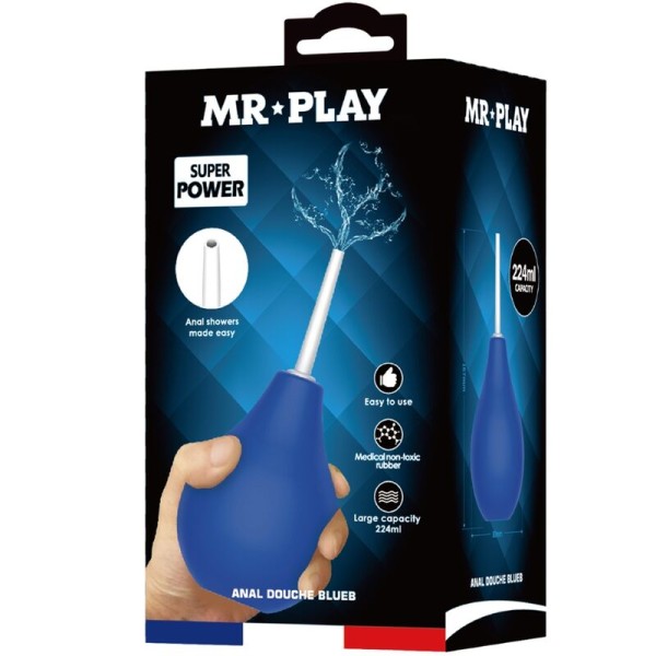 MR Play - Blueb Super Power Anal Shower Azul – Chuveiro anal