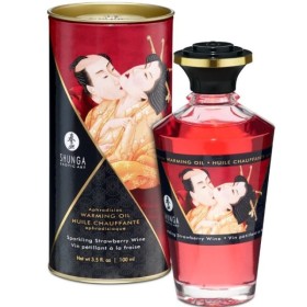 SHUNGA - ÓLEO DE MASSAGEM DE EFEITO CALOR DE MORANGO E CAVA 100 ML ÓLEOS DE SHUNGA
