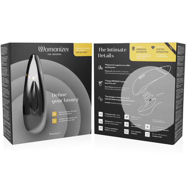 WOMANIZER - Stimulateur Clitoral Premium 2 Noir, Livraison Discrète