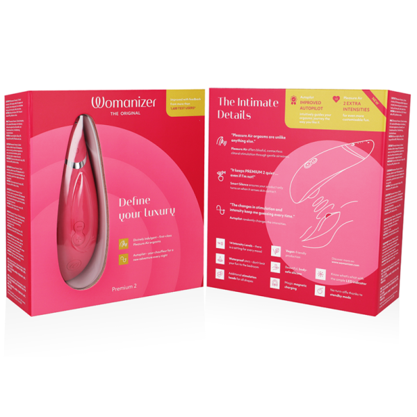 WOMANIZER - Stimulateur Clitoral Premium 2 Framboise - Livraison Discrète - Plaisir Intense