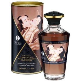 SHUNGA - ACEITE DE MASAJE EFECTO CALOR SABOR CHOCOLATE INTENSO 10