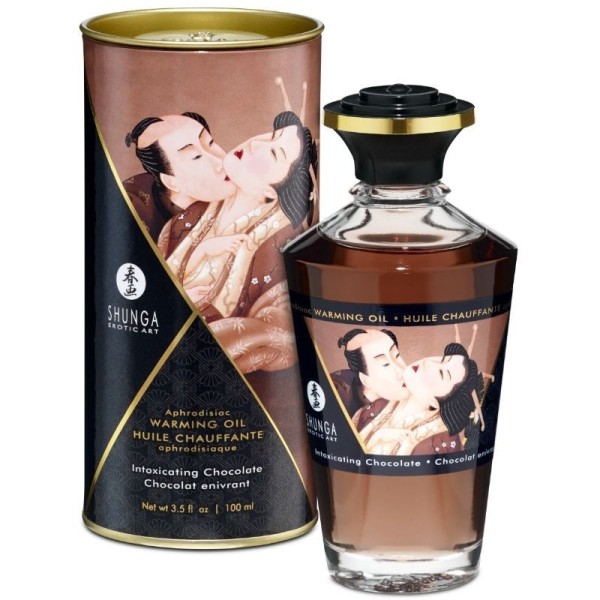 SHUNGA - HUILE DE MASSAGE À EFFET CHALEUR SAVEUR INTENSE DE CHOCOLAT 100 ML SHUNGA OILS