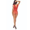PASSION - BS109 MEDIA PIERNA MARIPOSA ROJA BODYSTOCKINGS MUJER PA