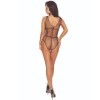 PASSION - BS114 BODYSTOCKING NEGRO GRID BODYSTOCKING MUJER PASSIO