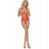 PASSION - BS114 BODYSTOCKING RED GRID BODYSTOCKING MUJER PASSION