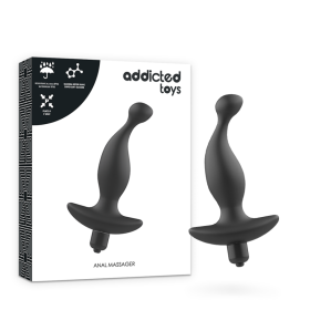 Addicted Toys - Massageador Anal Com Vibração Preta Modelo 1