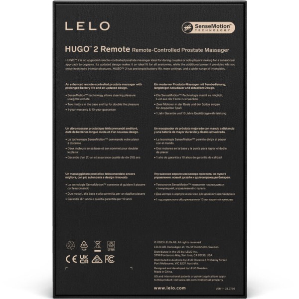 Lelo - Masseur DE Prostate Télécommande Hugo 2 Vert Vert