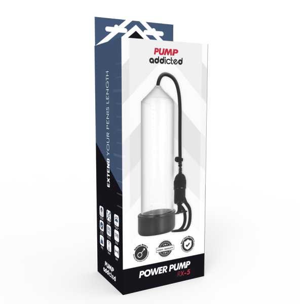 Pump Addicted - RX5 Transparente - Bomba para agrandar el pene