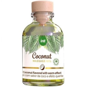 INTT - GEL DE MASSAGEM VEGANO COM SABOR DE COCO E EFEITO AQUECEDOR LINHA INTT VEGAN
