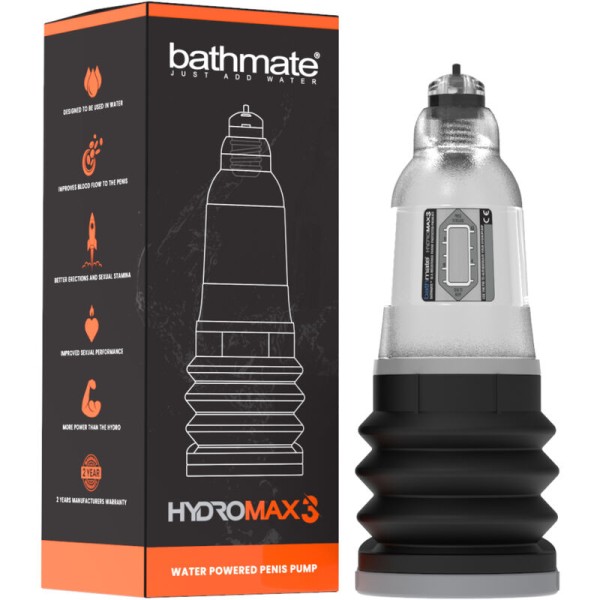 Bathmate - Hydromax 3 Transparente - Bomba para agrandar el pene