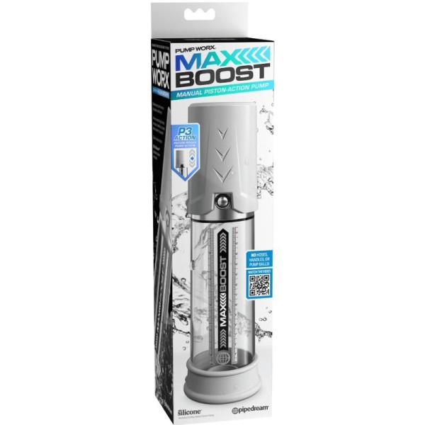 Pump Worx - MAX Boost Blanch - Bomba para agrandar el pene