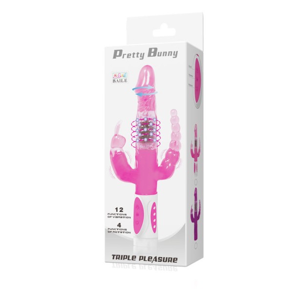 Baile - Pretty Bunny Triple Vibrador Giratorio
