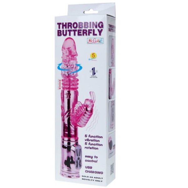 Baile - Vibrador Recargable Con Estimulador Mariposa...