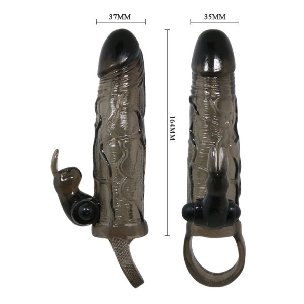 Baile - Couvre-Pénis Brave MAN Avec Lapin Noir 16.5 CM