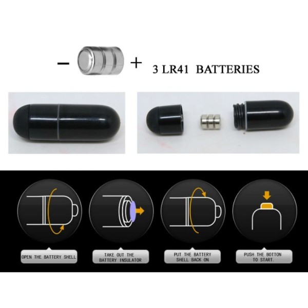 Baile - Capa para pênis Brave MAN com coelho preto 16,5 CM