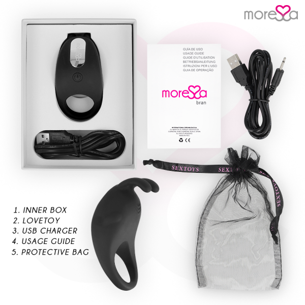 Moressa - Brad Premium Silicone Rechargeable Noir