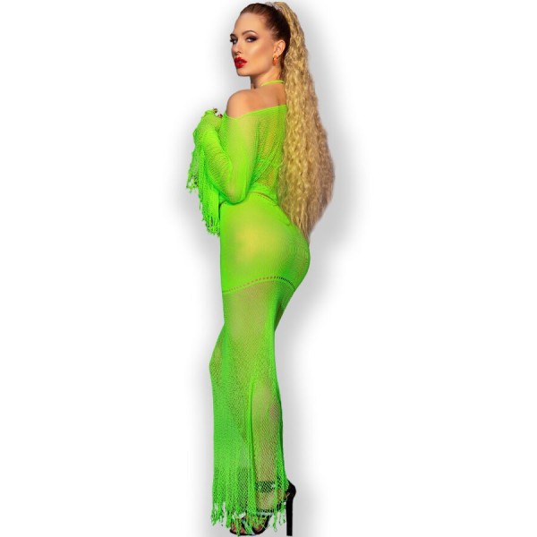 CHILIROSE - CR 4666 HAUT & JUPE VERT S/M CHILIROSE SETS