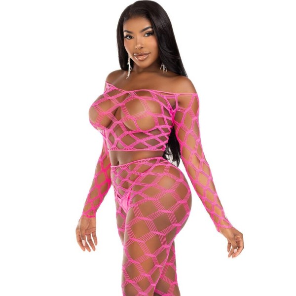 LEG AVENUE - TOP & LEGGINS HARDCORE FUCHSIA LEG AVENUE SETS