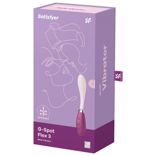 SATISFYER Flex 3 G-Spot Rouge - Livraison Discrète Pas Cher