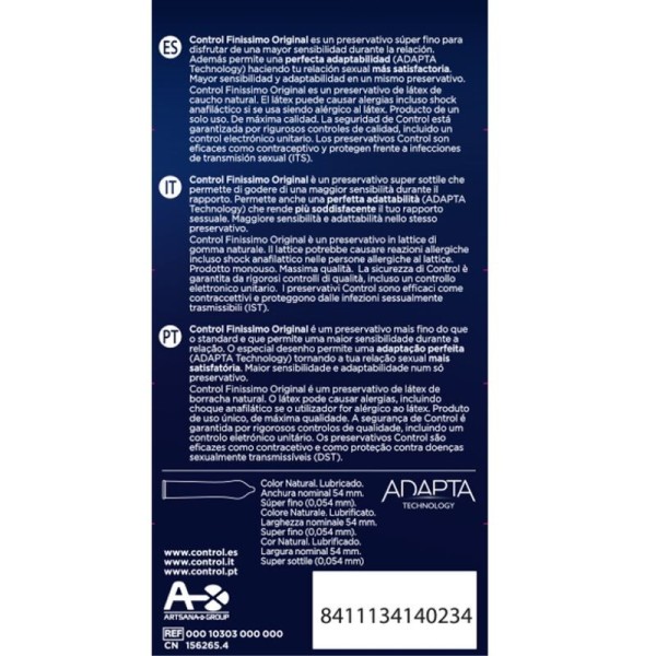 CONTROL - CONDONES FINISSIMO 12 UNIDADES CONDONES CONTROL - Sensi