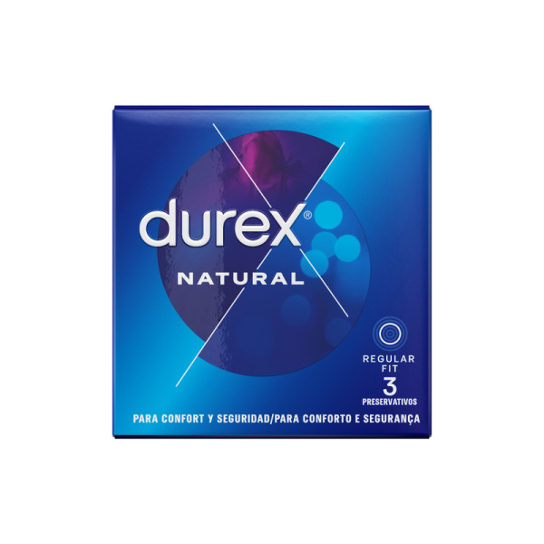DUREX - CONDONES DUREX CLASSIC NATURAL 3 UNIDADES - Gama Natural