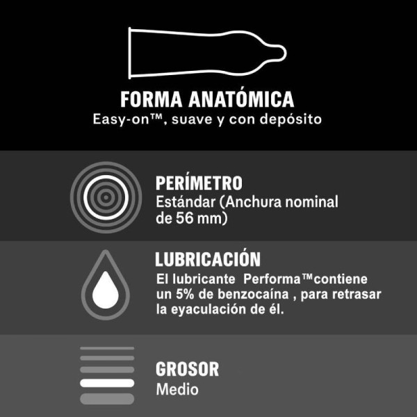 DUREX - PLACER RETARDADO PROLONGADO 12 UNIDADES CONDONES DUREX