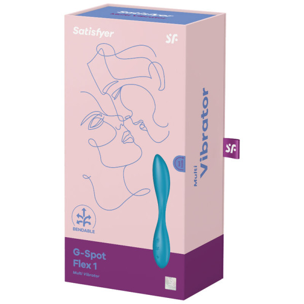 SATISFYER VIBRATEUR G-SPOT FLEX 1 BLEU | Livraison Discrète, Pas Cher