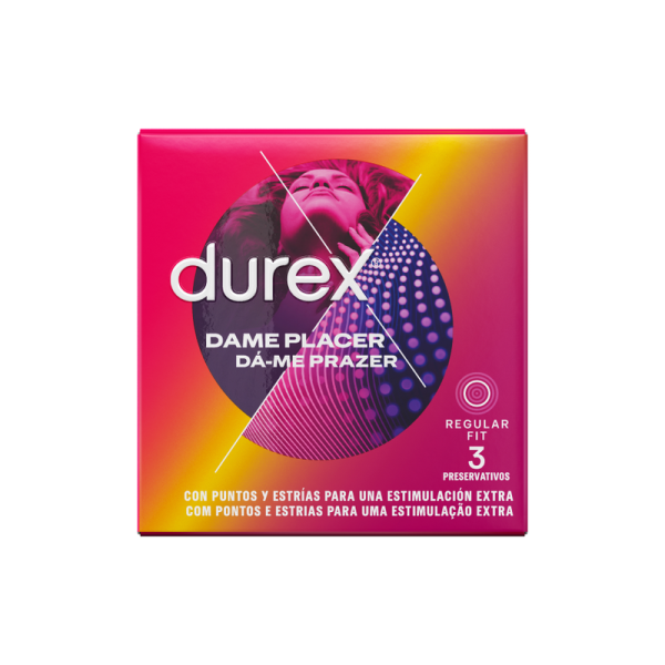 DUREX - DAME PLACER 3 UNITÉS DUREX CONDOMS - Points et vergetures