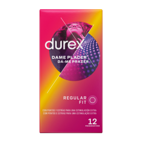 DUREX - LADY PLACER 12 UNIDADES CONDONES DUREX - Puntos y estrías