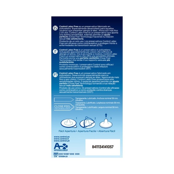 CONTROL - FREE SIN LATEX CONDOMS 5 UNITS CONTROL CONDOMS - Sans latex