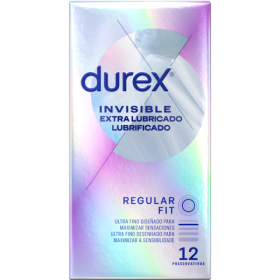 DUREX - INVISIBLE EXTRA LUBRIFIÉ 12 UNITÉS DUREX CONDOMS - Sensible