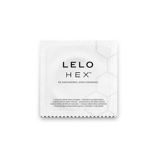 LELO - CAIXA DE PRESERVATIVOS HEX 3 UNIDADES LELO - Pontos e estrias